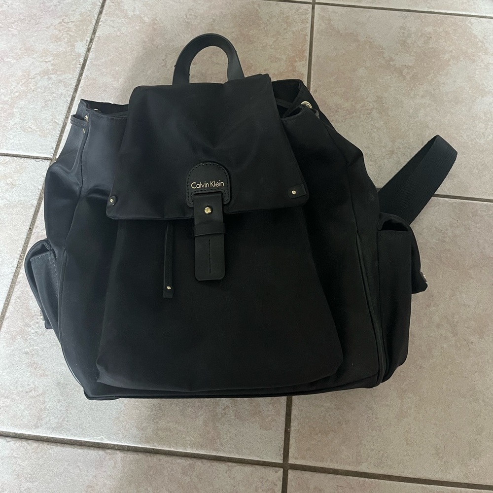 Calvin Klein Black Backpack Modern Utilitarian Design
